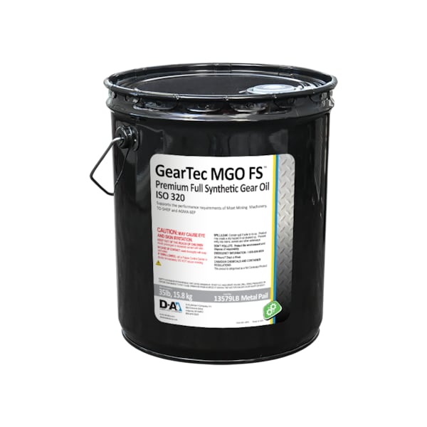 D-A Lubricant Co D-A GearTec MGO Full Synthetic Gear Oil ISO 320 - 35 Lb Metal Pail 13579LB - main